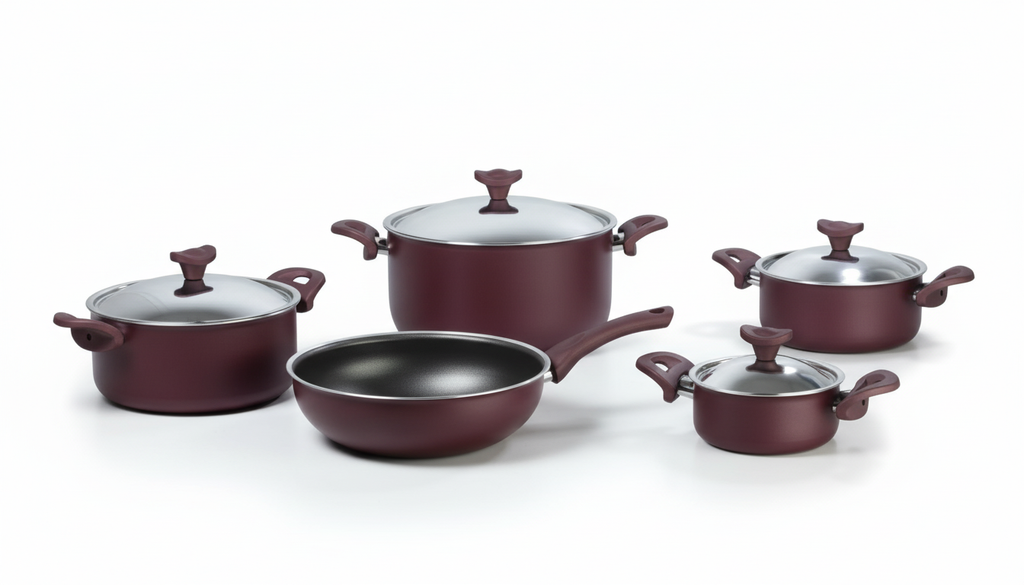 Metallic 2 Round Teflon Set - 9 pcs