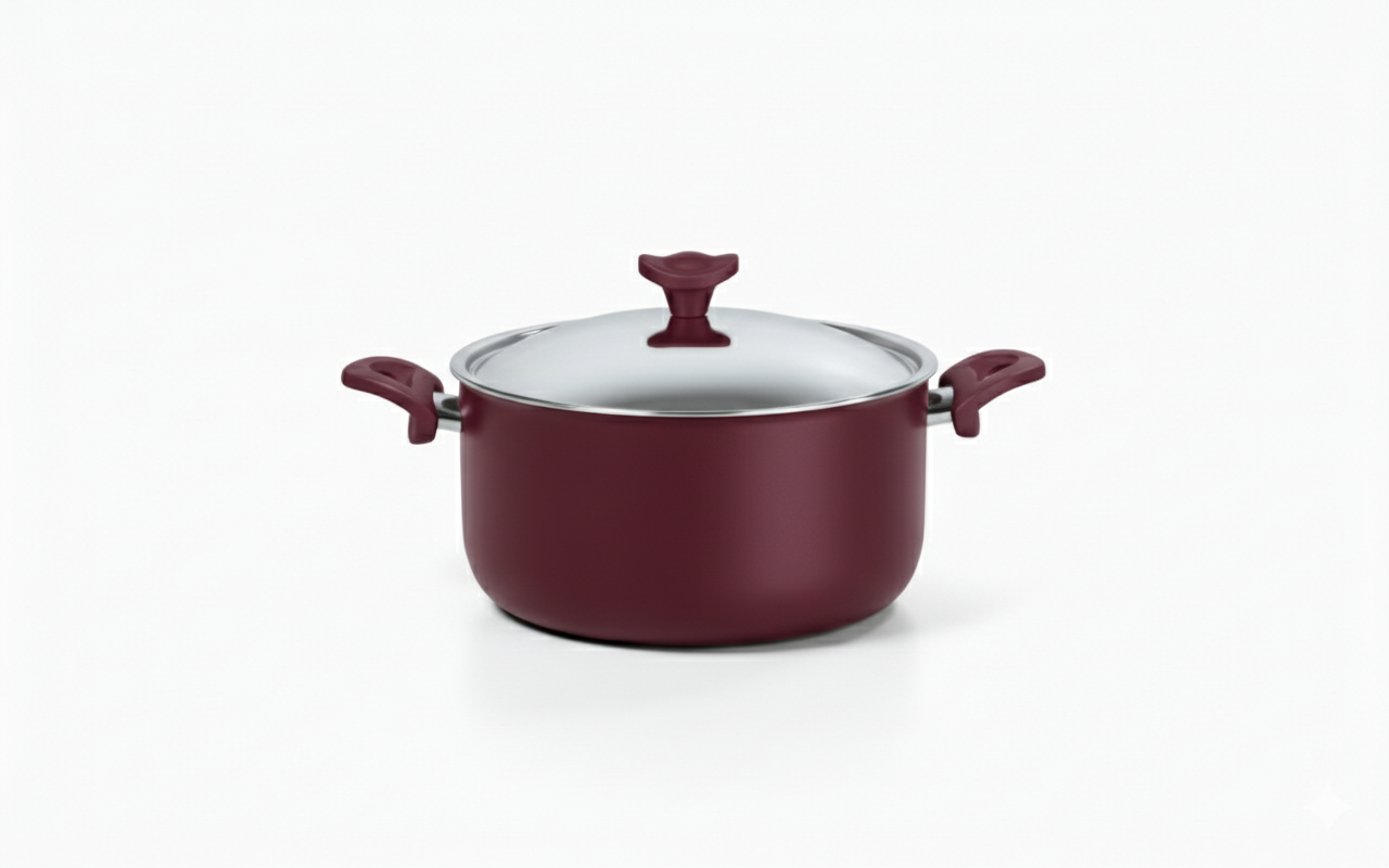 Metallic 2 Round Teflon Set 9 pcs