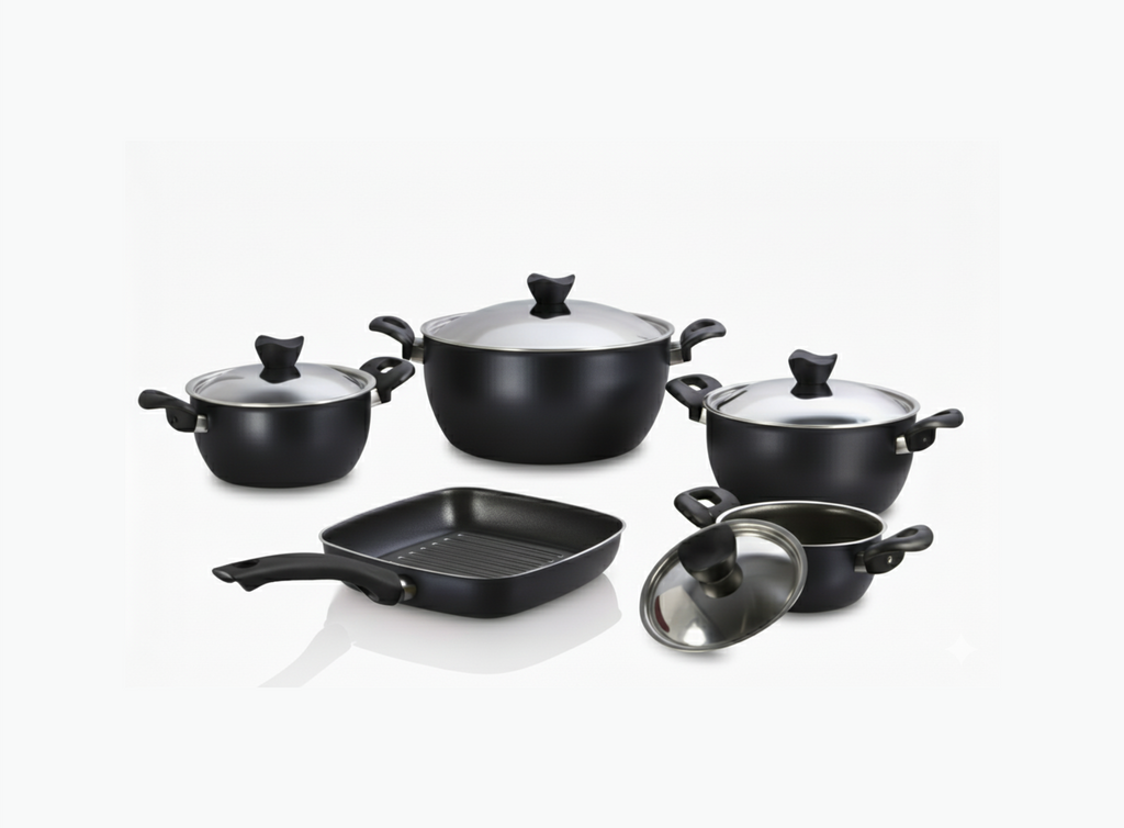 طقم ميتاليك 3 تيفلون - 9 قطع 